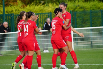 Wu célèbre son but (photo footofeminin) Wu célèbre son but (photo footofeminin)