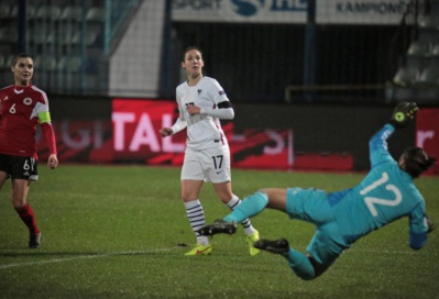 Le Bihan a inscrit ses trois premiers buts en A (photo A Mesa/FFF) Le Bihan a inscrit ses trois premiers buts en A (photo A Mesa/FFF)
