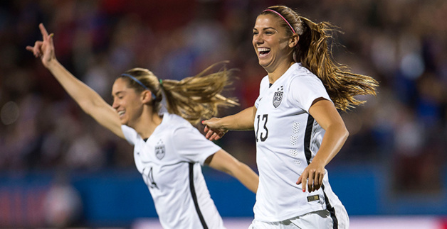 Alex Morgan a ouvert le score à la 12e seconde de jeu ! Alex Morgan a ouvert le score à la 12e seconde de jeu !