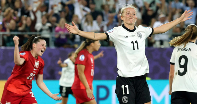 Lea Schüller auteure du 2e but allemand (photo UEFA.com)