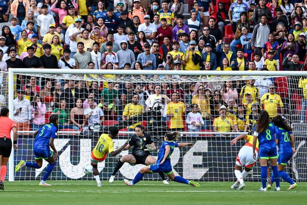 Linda Caicedo buteuse (photo CONMEBOL) Linda Caicedo buteuse (photo CONMEBOL)