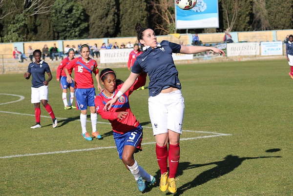 Pauline Crammer a marqué le dernier but contre l'Autriche lors de la petite finale 2015