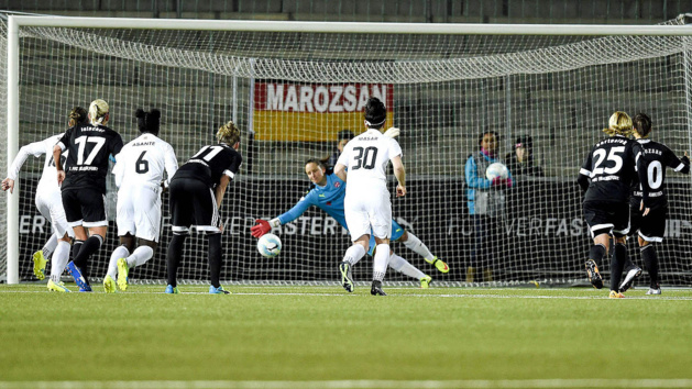 Le penalty de Marozsan (photo DFB) Le penalty de Marozsan (photo DFB)