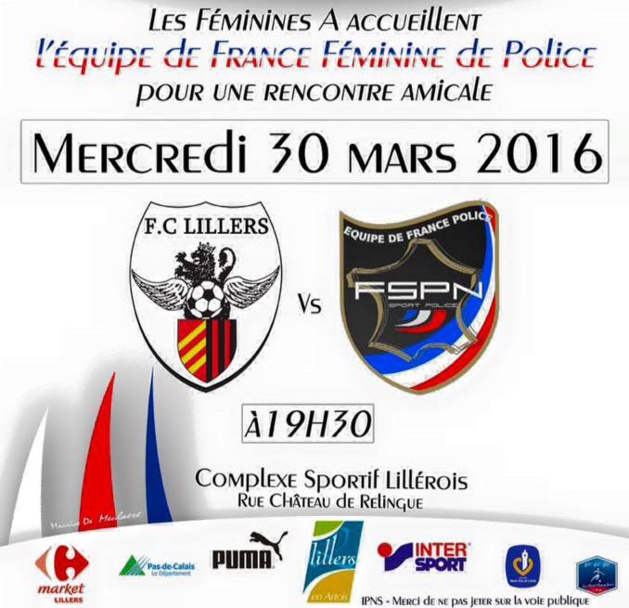 Amical - LILLERS - FRANCE POLICE : 0-1