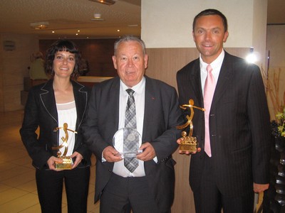 Karine Vives Solana, lors de la cérémonie avec Just Fontaine et Stéphane Lannoy Karine Vives Solana, lors de la cérémonie avec Just Fontaine et Stéphane Lannoy