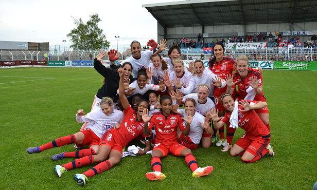 Les Lyonnaises sacrées championnes (photo OLweb.fr)