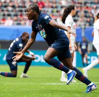Kanjinga a marqué d'une reprise magnifique (photo PSG) Kanjinga a marqué d'une reprise magnifique (photo PSG)