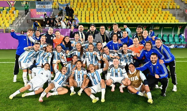 Les Argentines fêtent leur qualification (photo FIFA.com)