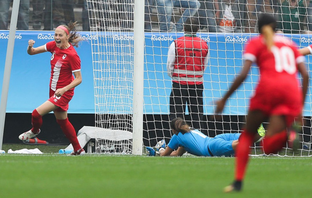 Beckie a inscrit le plus le rapide d'un tournoi olympique Beckie a inscrit le plus le rapide d'un tournoi olympique