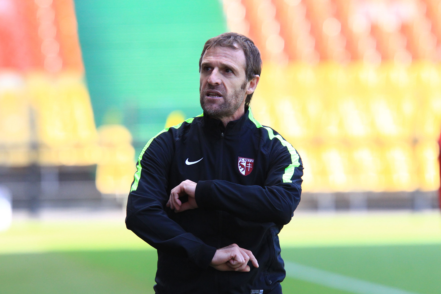 David Fanzel, l'entraîneur messin, entame sa deuxième saison au club (photo FC Metz)