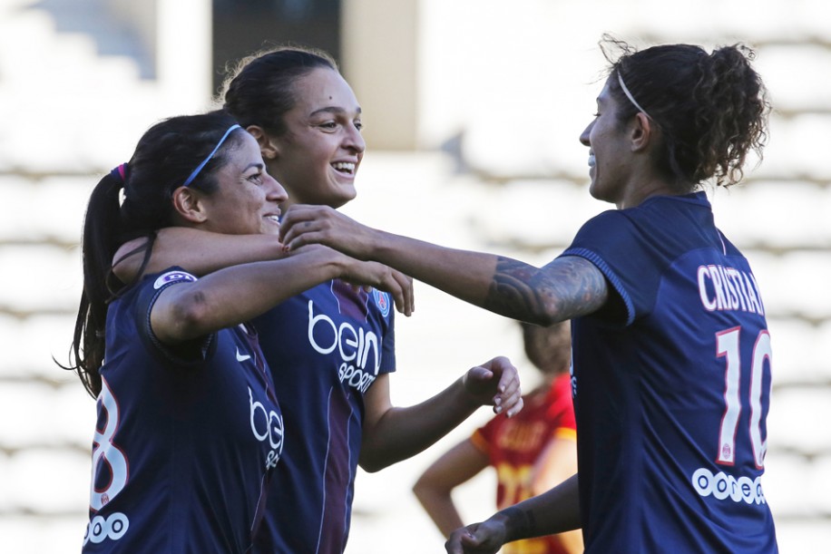 Cruz, Boussaha et Cristiane (photo PSG.fr)