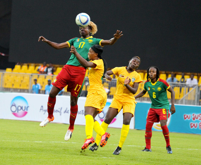 Enganamouit est l'une des rares camerounaises à ne pas avoir fait partie du turn-over pour ce troisième match de groupe (photo CAF)