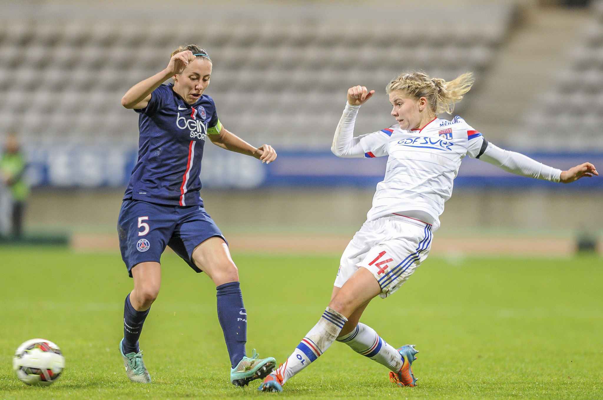 Delannoy face à Hegerberg la saison dernière à Charléty