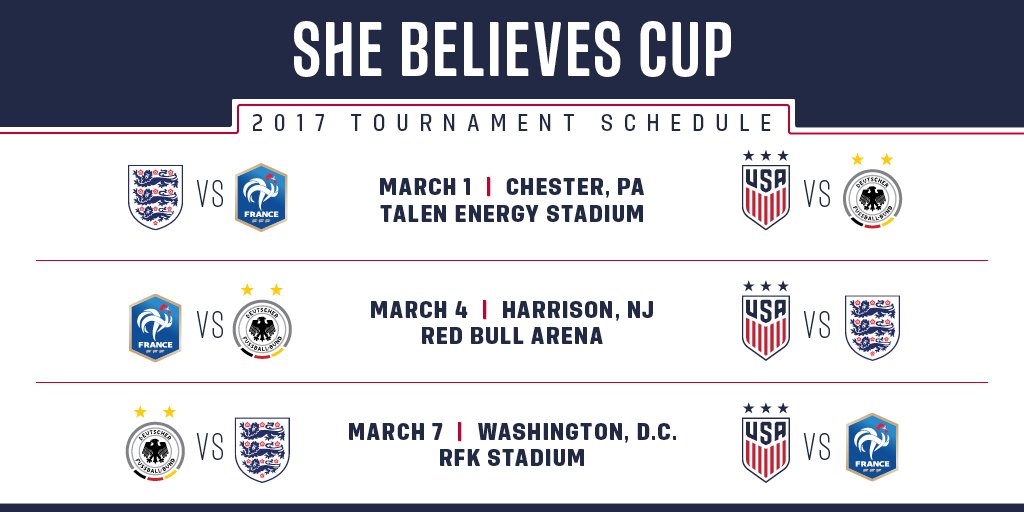 SheBelieves Cup - Le programme de la deuxième édition : ANGLETERRE - FRANCE pour débuter SheBelieves Cup - Le programme de la deuxième édition : ANGLETERRE - FRANCE pour débuter