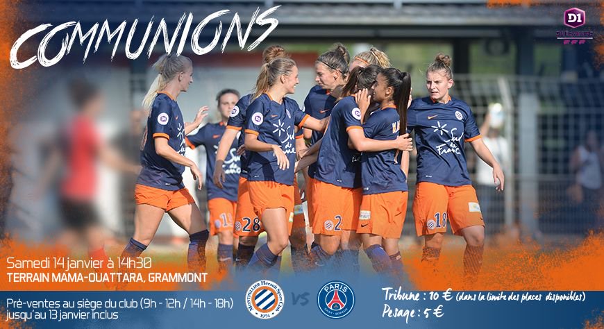 #D1F - J12 (Samedi) : MONTPELLIER - PSG, un choc sous un autre angle, GUINGAMP accueille l'OL et Alex MORGAN