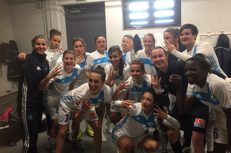 La joie dans le vestiaire marseillais (photo OM.net)