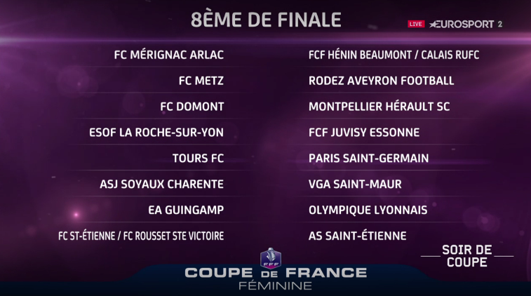 Coupe de France - Tirage au sort des huitièmes : deux confrontations entre D1