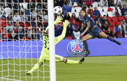 Le but du 2-0 inscrit par Cristiane (photo PSG.fr) Le but du 2-0 inscrit par Cristiane (photo PSG.fr)