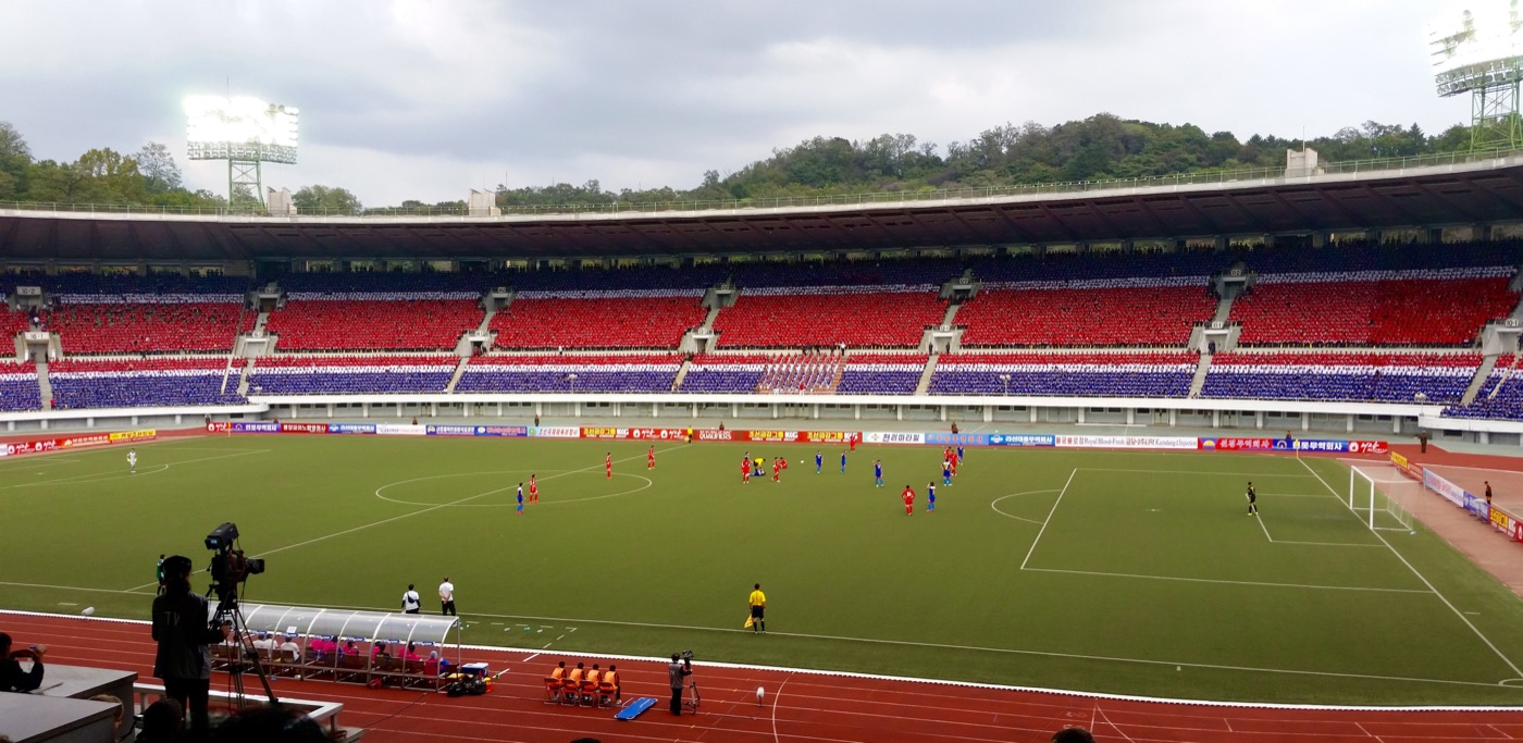 Le stade de Pyongyang qui accueillera la première rencontre qualificative pour France 2019 (photo DR)