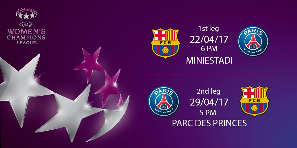 Ligue des Champions (Demi-finale) - PSG face au FC BARCELONE au Parc des Princes et l'OL face à CITY au Parc OL le 29 avril Ligue des Champions (Demi-finale) - PSG face au FC BARCELONE au Parc des Princes et l'OL face à CITY au Parc OL le 29 avril