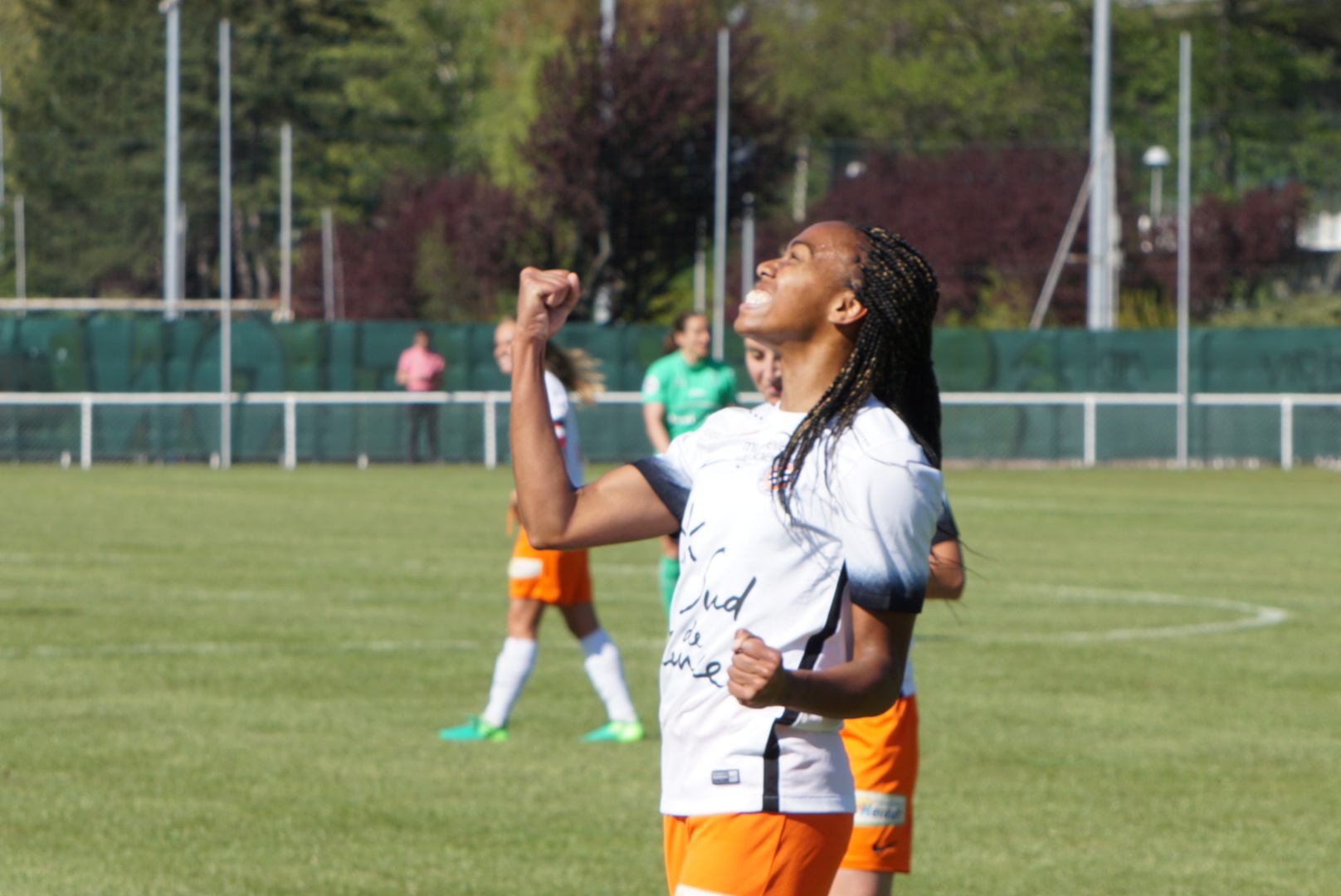 Lindsey Thomas auteur d'un doublé avec Montpellier face à Saint-Etienne (photo footofeminin.fr)