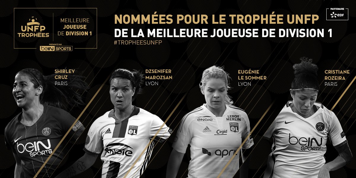 #TropheesUNFP - Les nommées pour le titre de meilleure joueuse et meilleure espoir connus