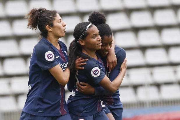 Cristiane, Morroni et Lawrence (photo PSG.fr)