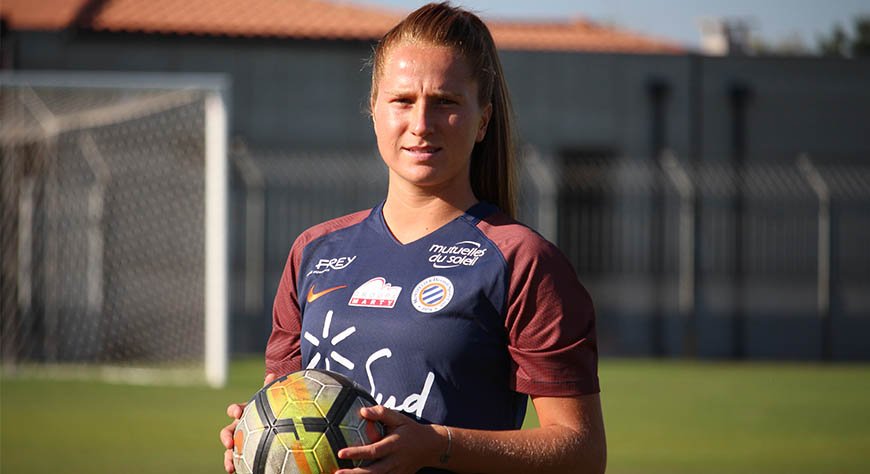 Marine Haupais aura porté le maillot héraultais à 12 reprises en matchs officiels (photo MHSC)