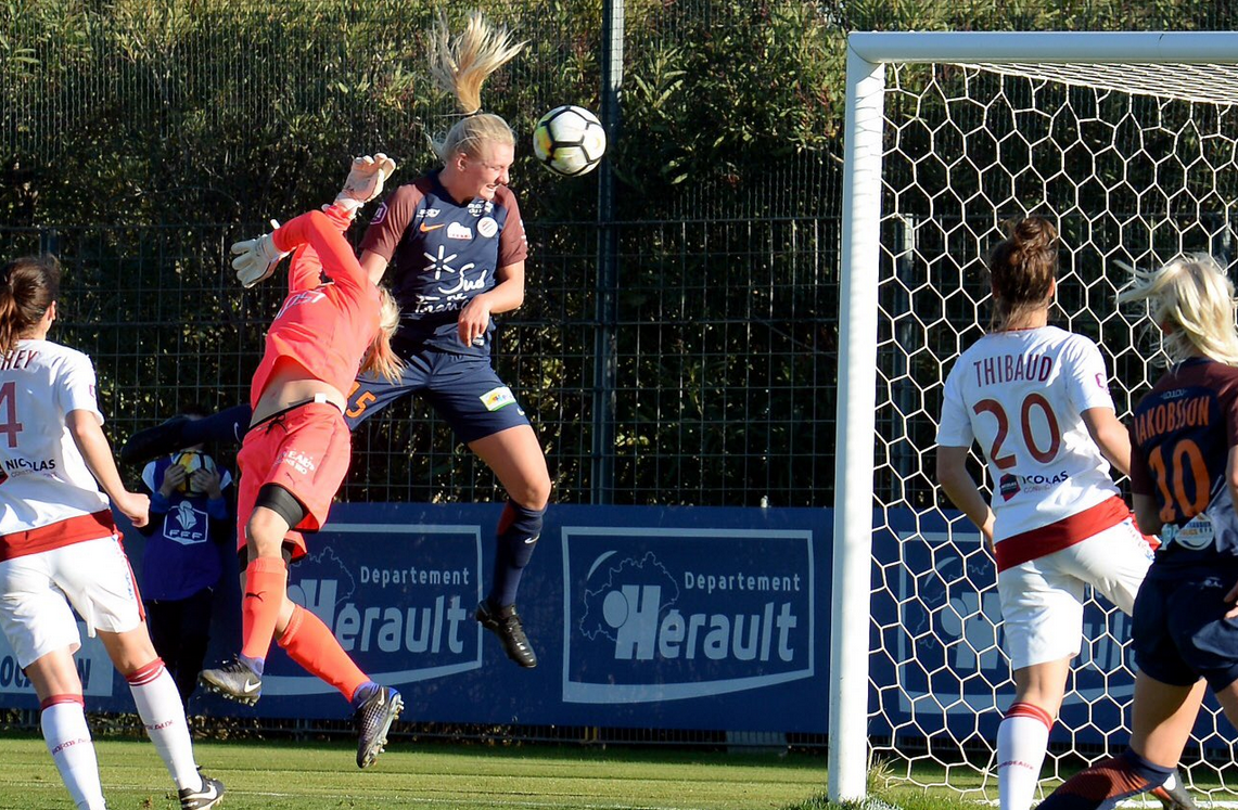 Blackstenius inscrivant le troisième but montpelliérain (photo MHSC)