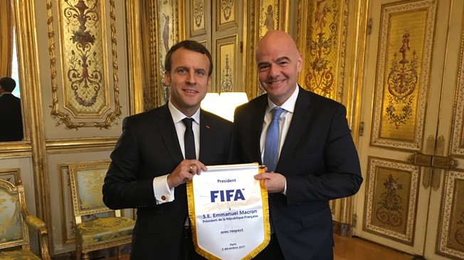 Coupes du Monde - Le Président de la FIFA a rencontré Emmanuel MACRON