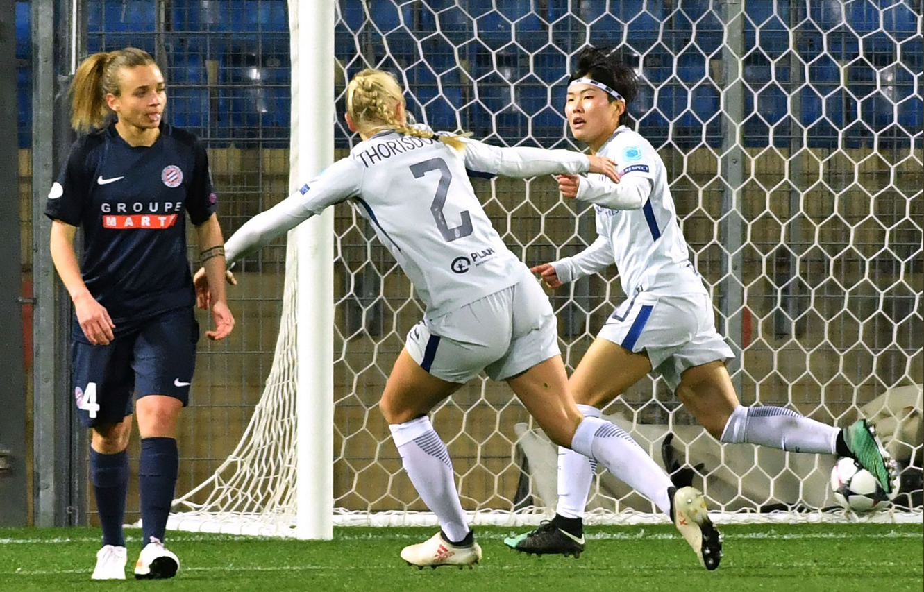 Ji So Yun a marqué en premier (photo UEFA)
