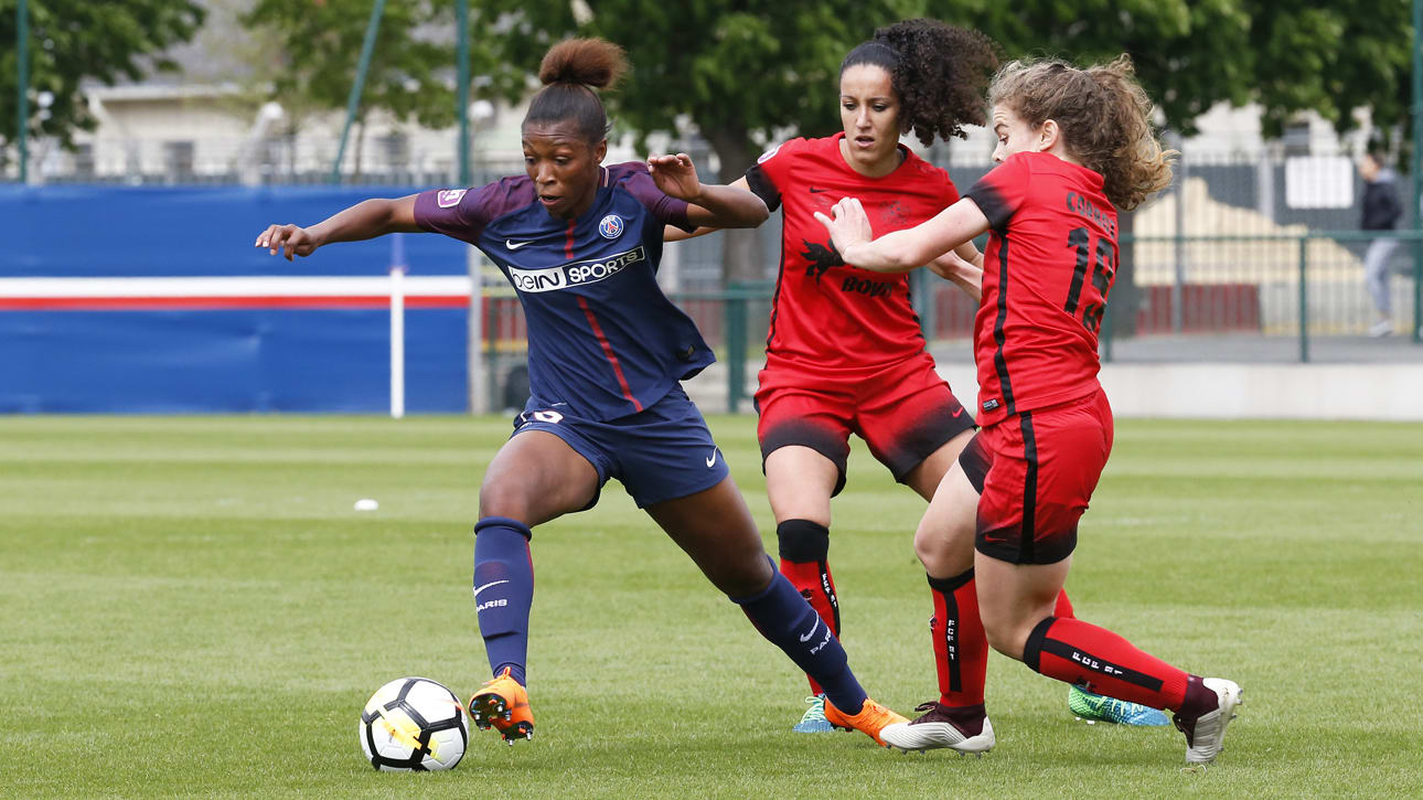 Amani et Corboz à droite jouent l'OL après le PSG en match en retard (photo PSG.fr)