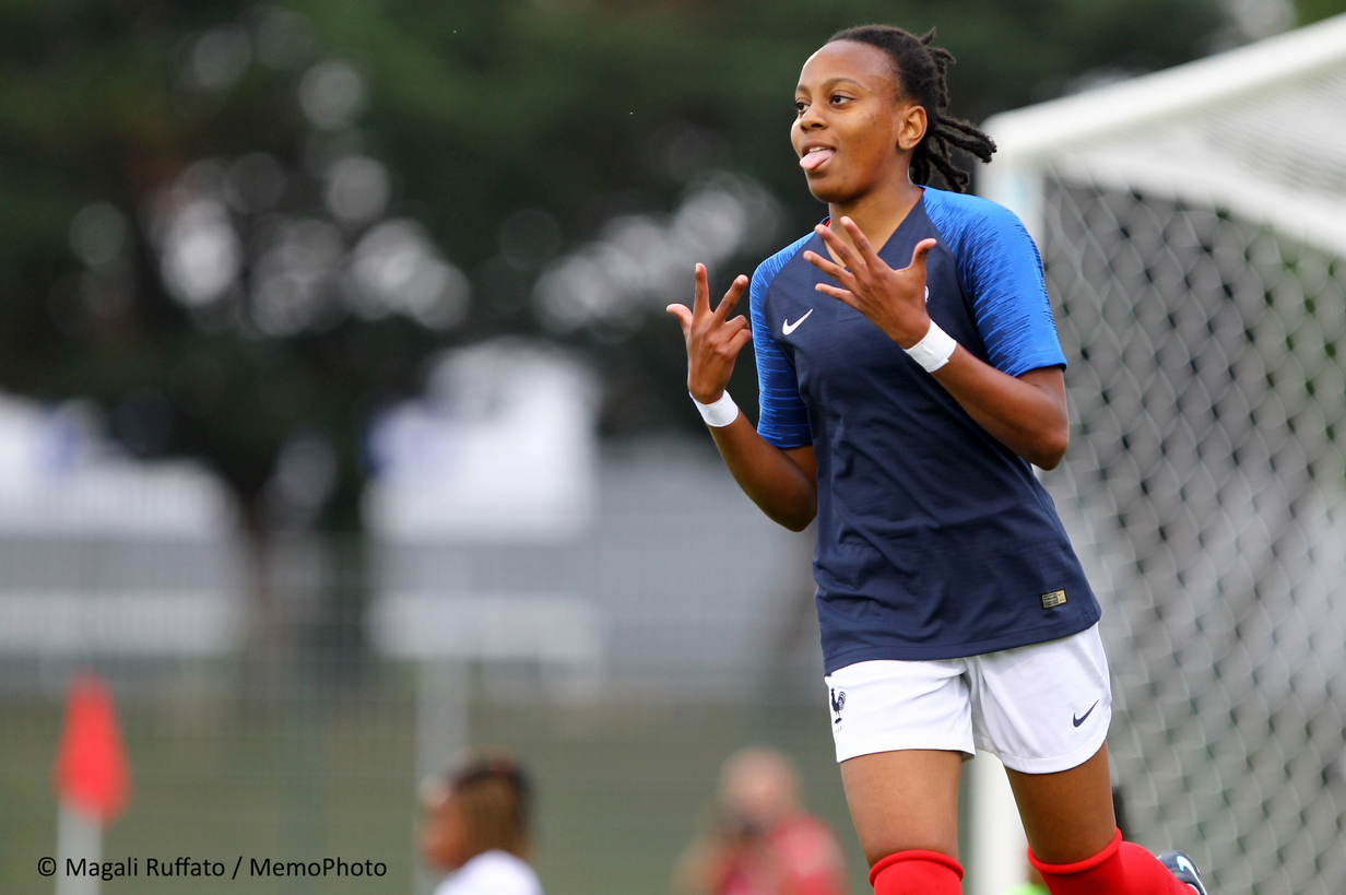 Emelyne Laurent a signé un doublé mardi (photo Magali Ruffato/festival-foot-espoirs.com)