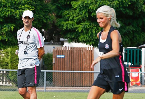 Echouafni et Hegerberg (photos PSG)