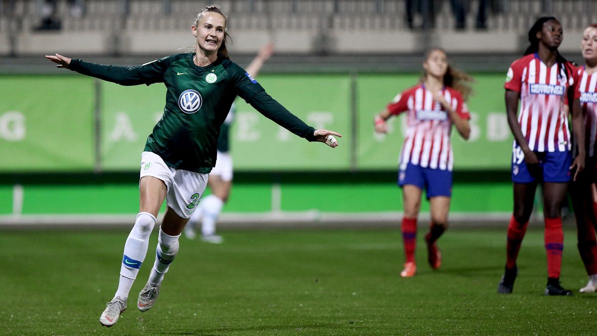 L'Atlético de Kaci et Tounkara (à droite) a cédé face à Wolfsburg