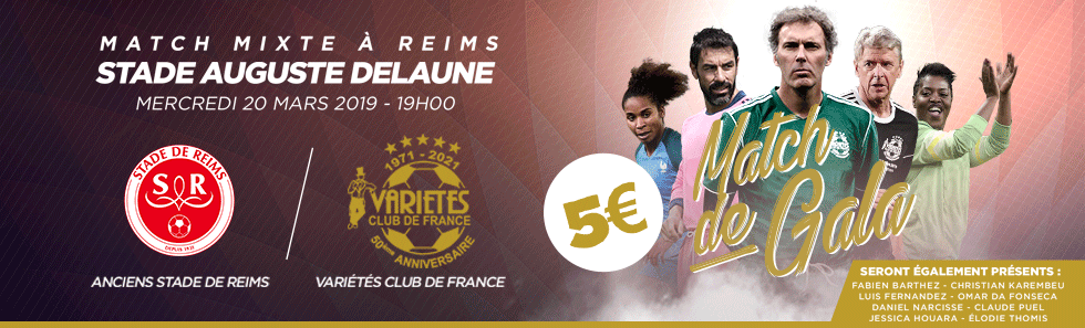Egalité Hommes-Femmes, un match mixte du Variétés Club de France face au Stade de REIMS