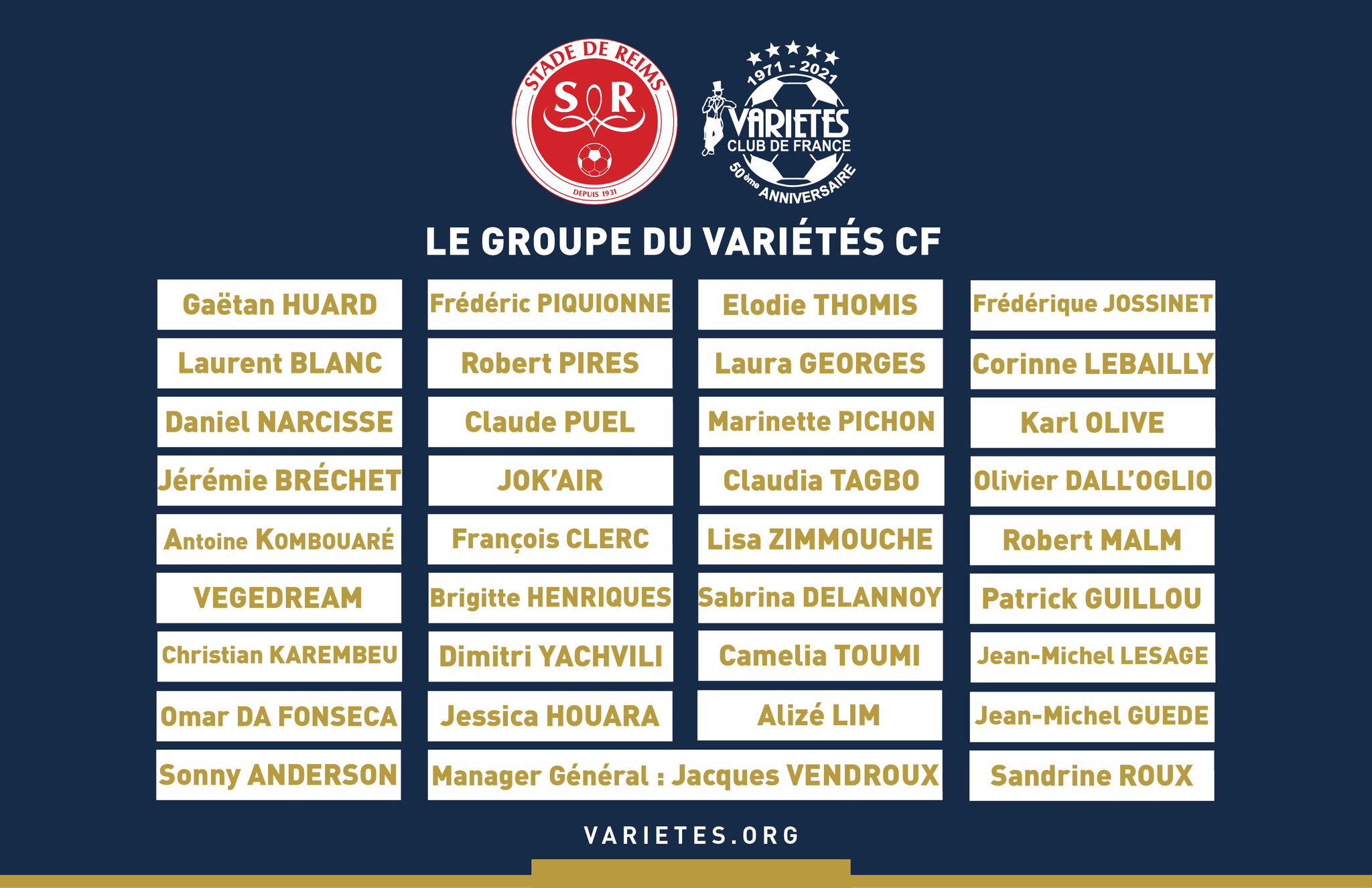 Egalité Hommes-Femmes, un match mixte du Variétés Club de France face au Stade de REIMS