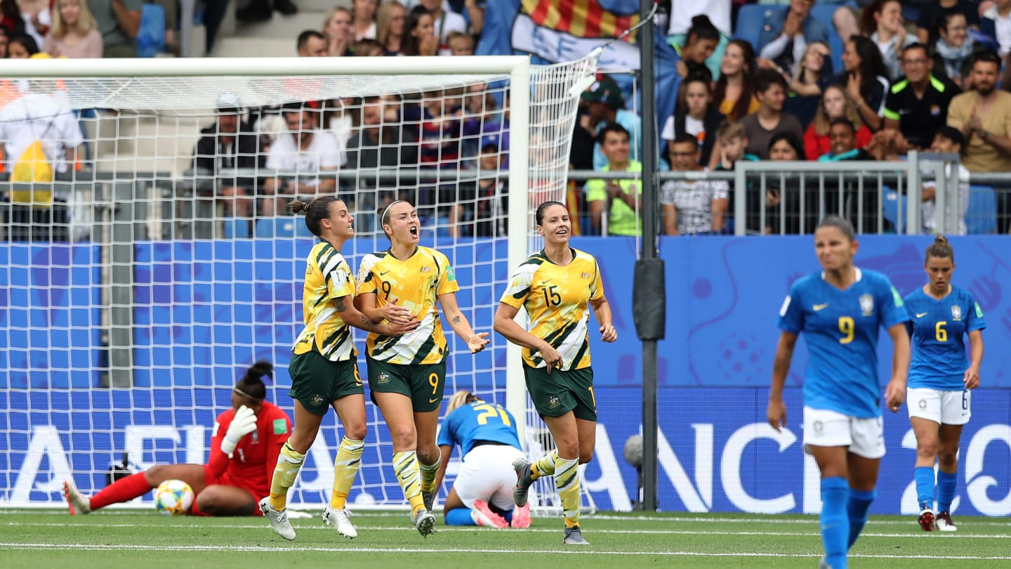 La détresse des Brésiliennes contraste avec la joie des Matildas (photo FIFA.com)