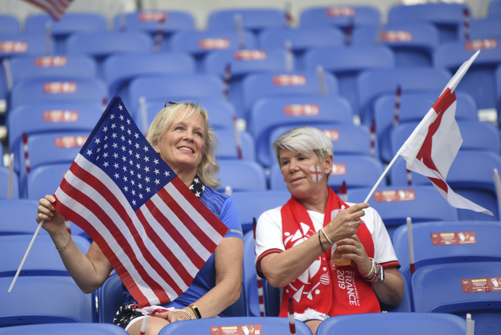 Supportrices américaines mardi soir (photo Eric Baledent)