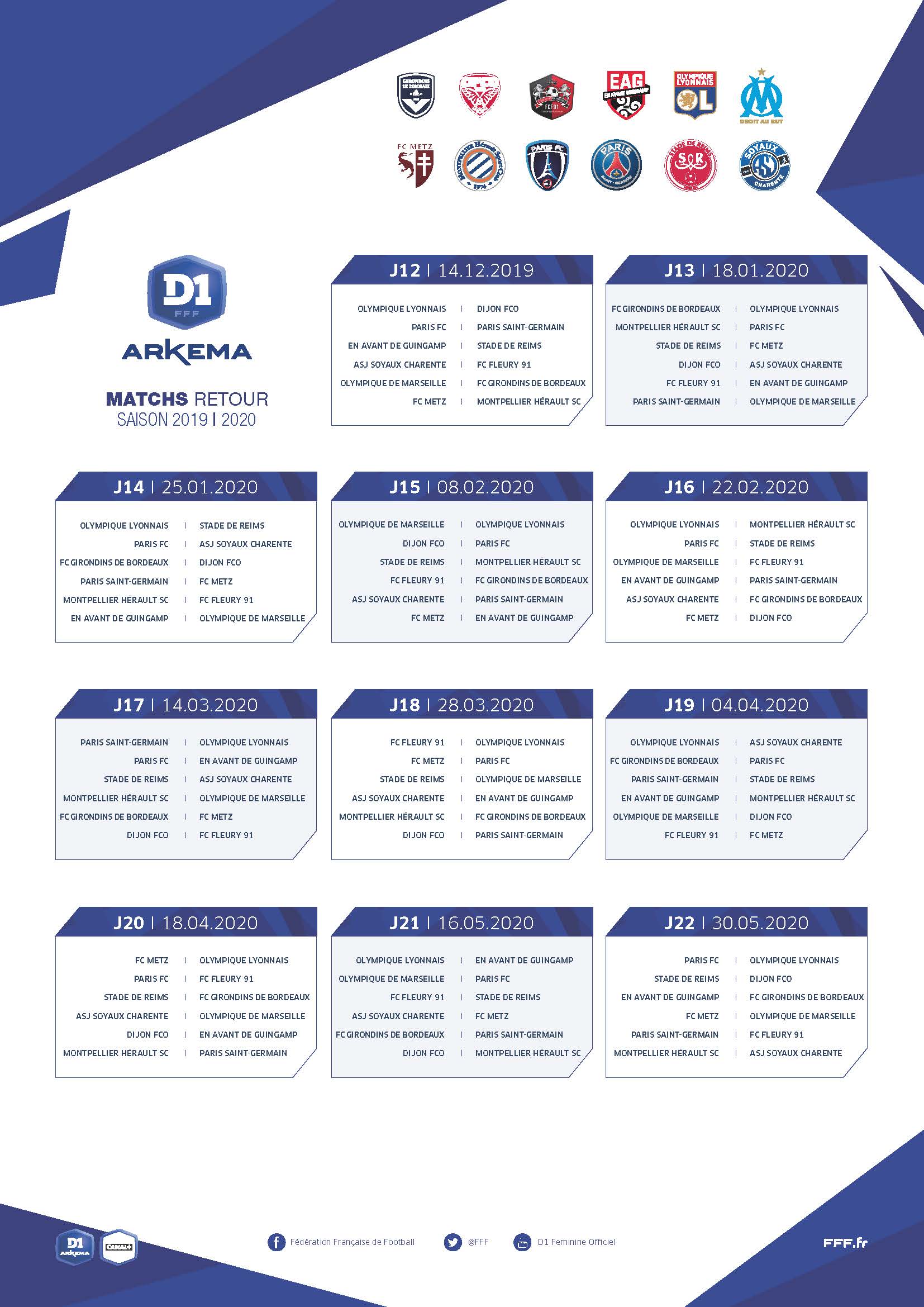 #D1 Arkema - Le calendrier des matchs est sorti