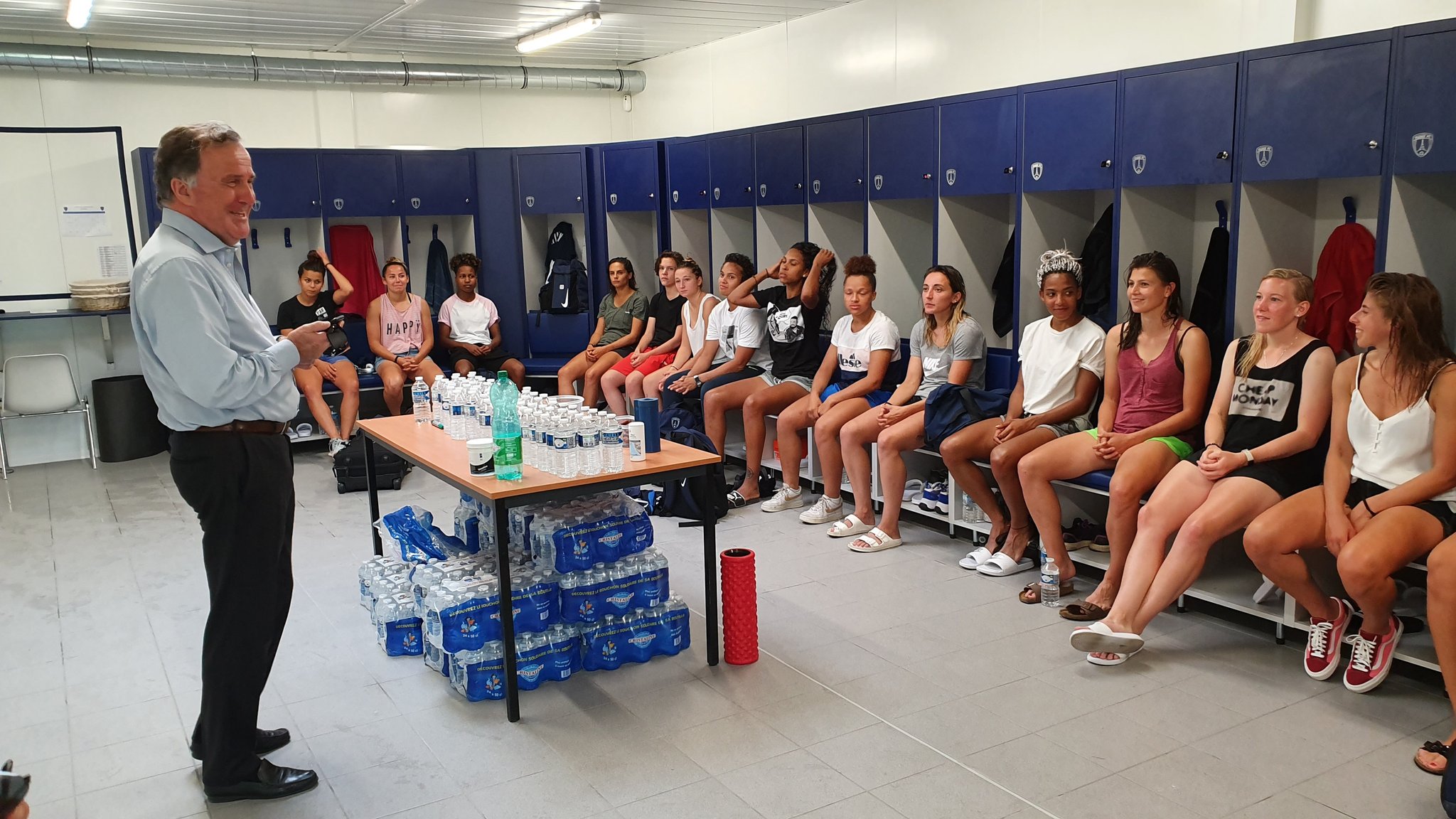 Le Président lors de la reprise des entraînements (photo Paris FC)