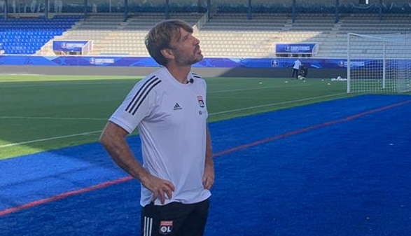 Jean-Luc Vasseur au stade de l'Abbé-Deschamps (twitter OL)