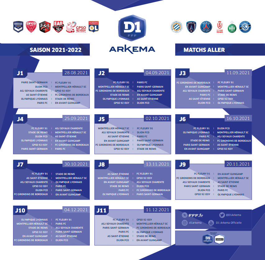#D1Arkema - Le calendrier des matchs connu