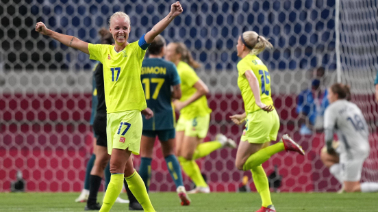 Caroline Seger, lors du match de groupe face à l'Australie (photo FIFA.com)