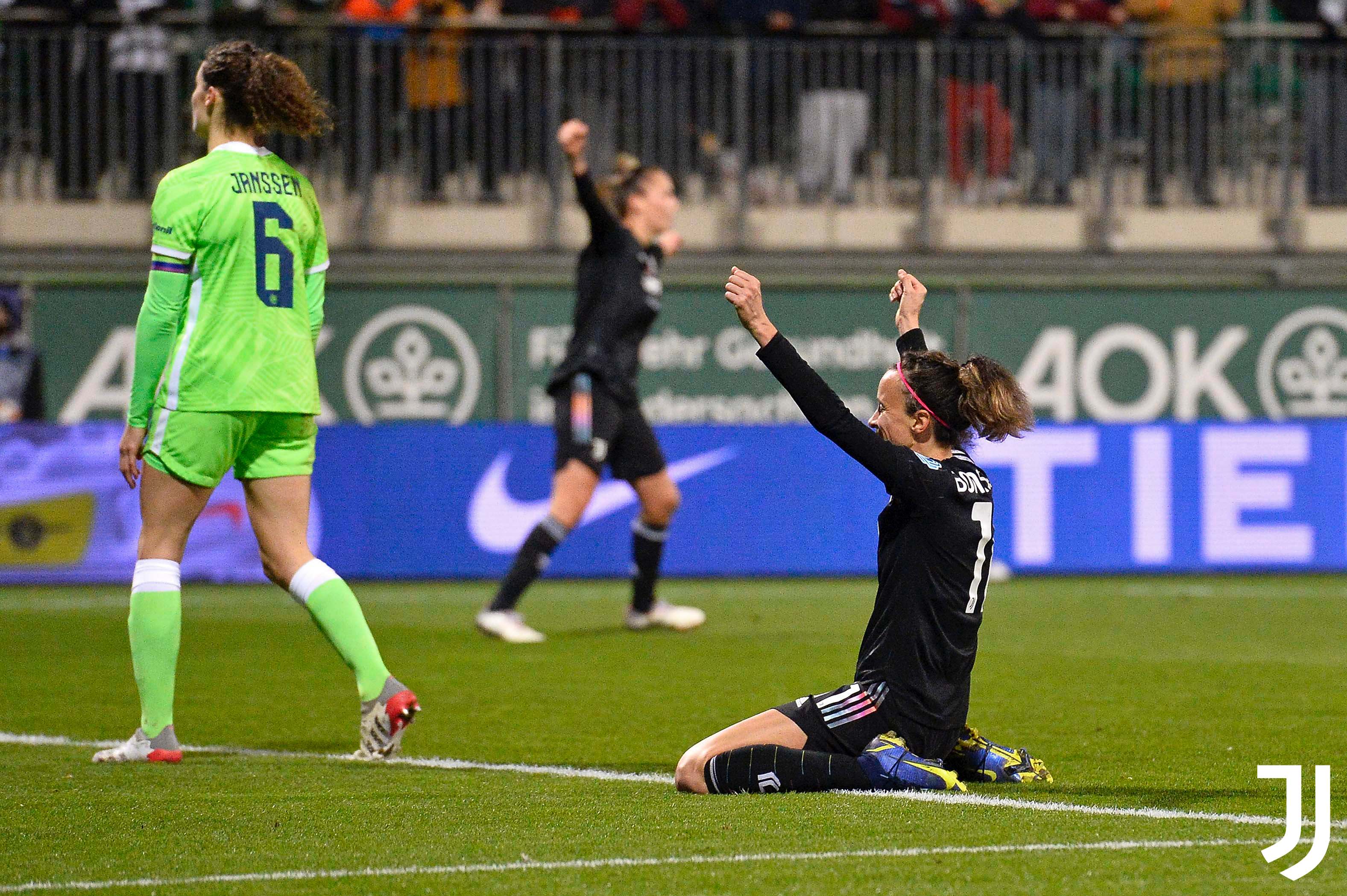 Bonansea montre sa joie après le second but de la Juve dans les arrêts de jeu (photo Juventus FC)