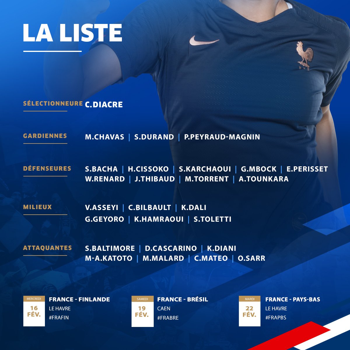 Bleues - Tournoi de France : Kheira HAMRAOUI de retour dans la liste