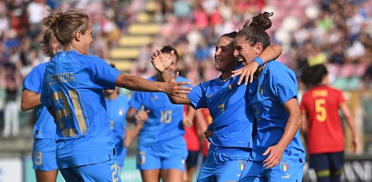 Les Italiennes, adversaires des Bleues à l'Euro, ont ouvert le score (photo FIGC)