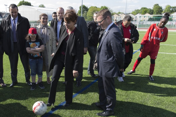 People - Week-end football pour la ministre Najat VALLAUD-BELKACEM
