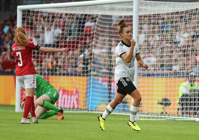 Lina Magull a ouvert la voie du large succès allemand (photo UEFA)