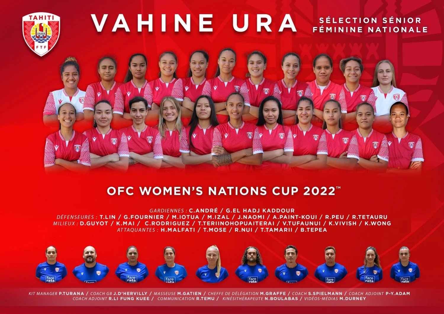 OFC NATIONS CUP - A l'autre bout du Monde, les Vahine Ura prêtes à débuter